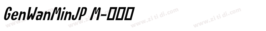 GenWanMinJP M字体转换